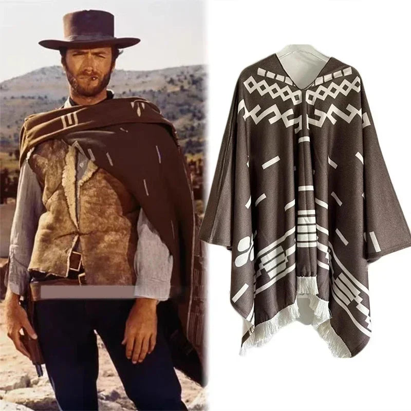 cowboy film Game RDR2 Western Style Denim Shawl Marksman Cosplay Costumes Halloween Carnival Party Outfit For Man