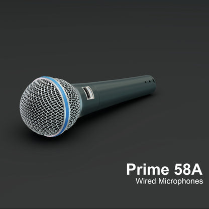 Prmie 58A Microphone dynamique cardioïde micro filaire professionnel pour scène chant karaoké Podcast Studio enregistrement Vocal