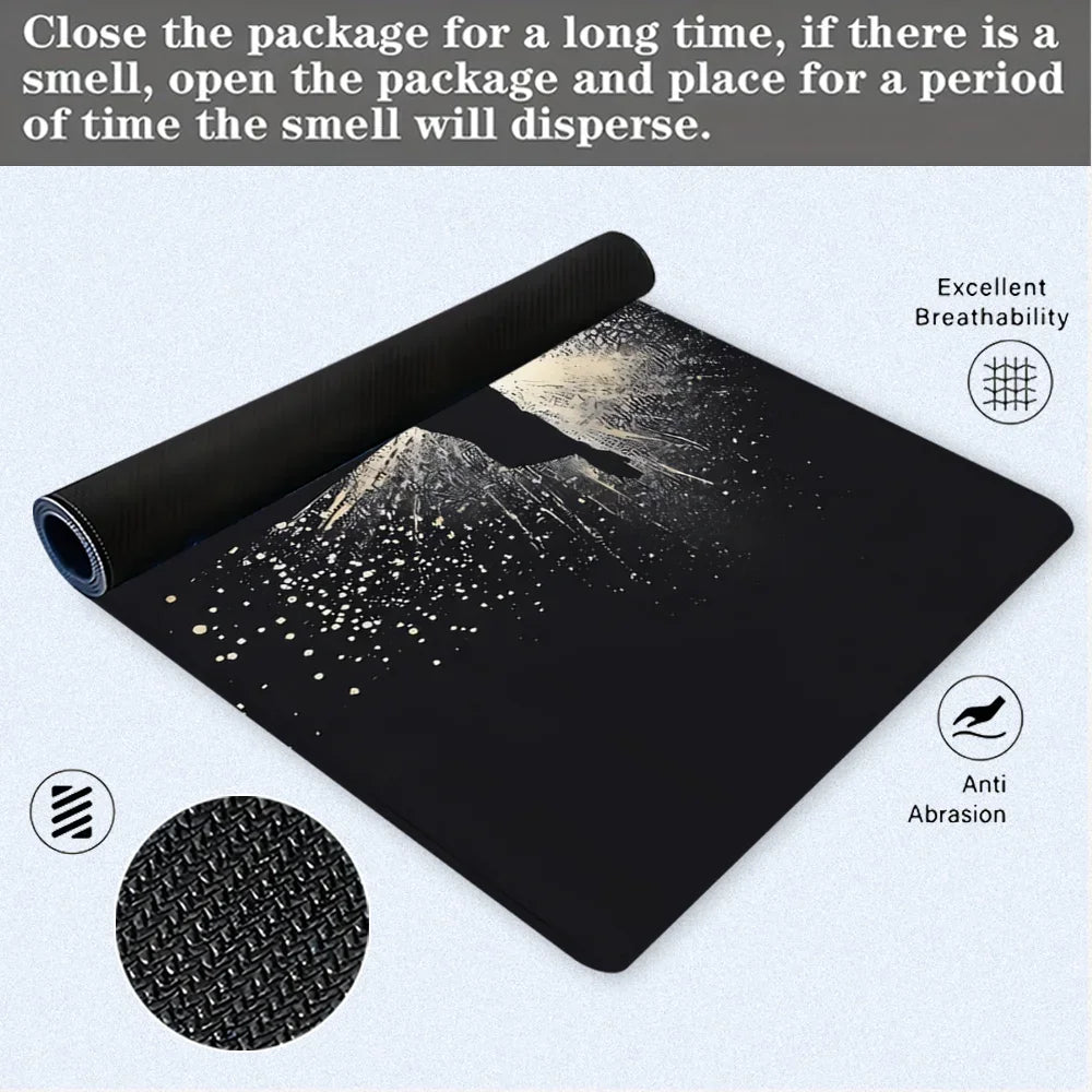 Jesus & Cross Mouse Pad Large Desk Accessories Desk Pad Rubber Base with Stitched Edge Mousepad Non-Slip Mousepad for Office