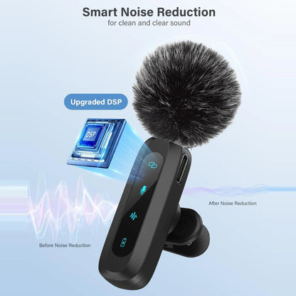 Microphone lavalier professionnel sans fil pour téléphones mobiles, ordinateurs universels pour Vlog, interventions vidéo courts, conférences