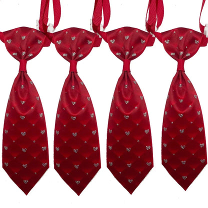50pcs mignon chien noeud papillon amour coeur Style fournitures pour animaux de compagnie saint valentin petit chien rouge chiot noeud papillon chien chat collier accessoires