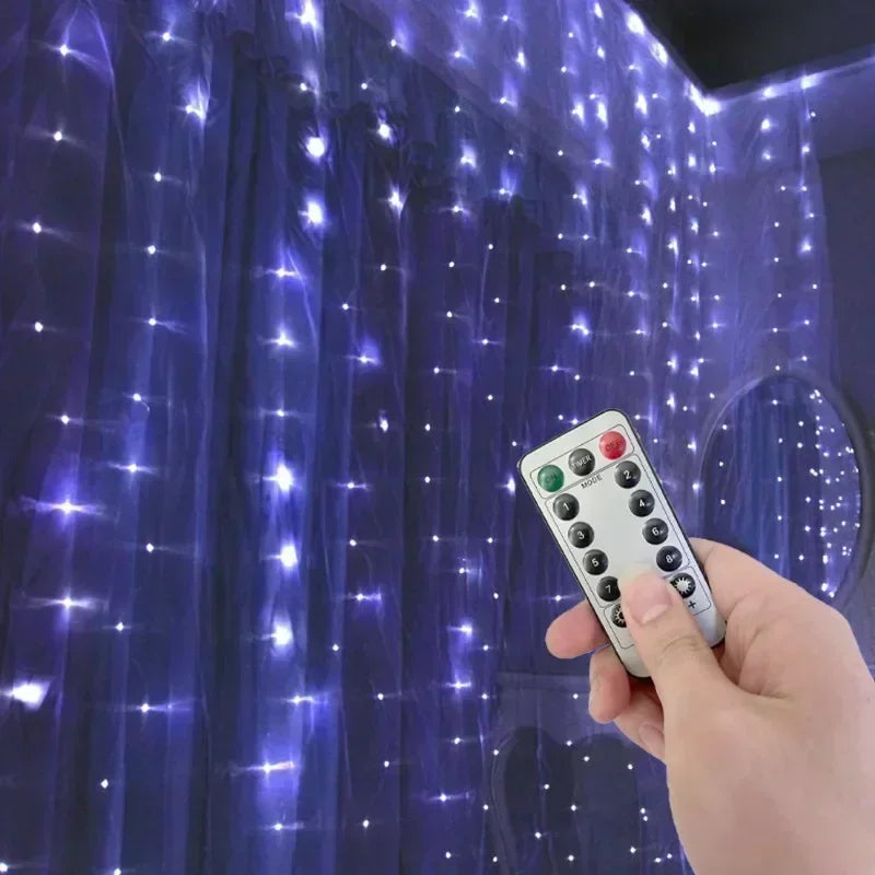 Rideau USB LED guirlandes lumineuses 3/4/6M télécommande chambre vacances mariage anniversaire noël décoration fée guirlande lampe
