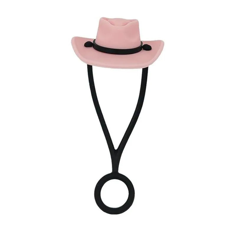 Silicone Cowboy Hat Straw Covers Caps Dustproof Cute Protector Mug Straw Tip for 30 40Oz Tumbler Water Bottle Decor Accessories