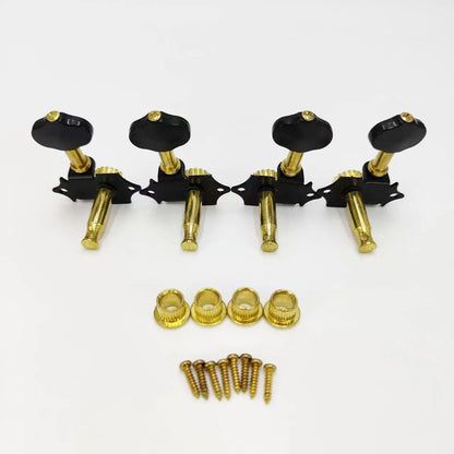 Chevilles de réglage pour ukulélé 2R2L, trou à queue courte, chevilles de réglage ouvertes pour ukulélé, enrouleur Quasi, petits accessoires pour ukulélé à 4 cordes