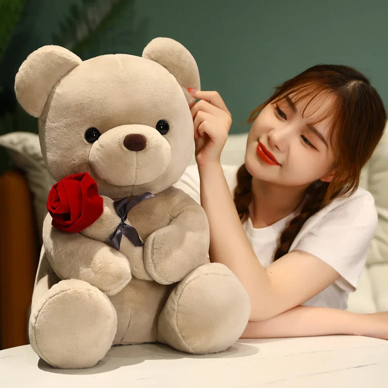Jouet en peluche ours Rose, peluches douces pour la maison, canapé, oreiller, ornement, cadeaux pour enfants, cadeaux de saint-valentin, décorations de fête de mariage