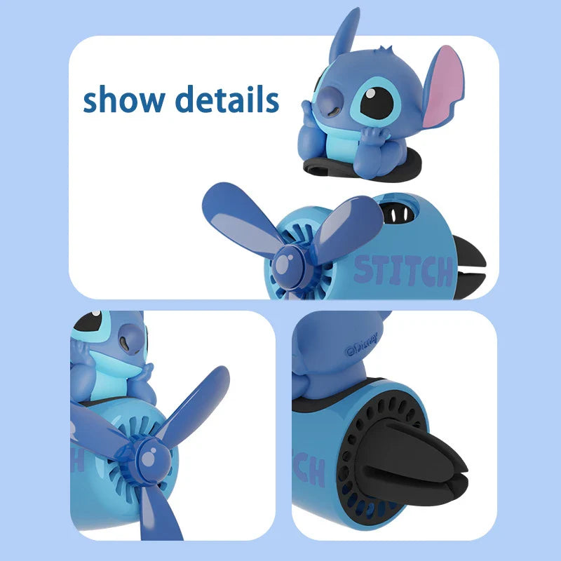 Stitch Air Freshener Car Perfum Kawaii Propeller Outlet Vent Fresheners Perfume Suitable for Car Interior Decoration