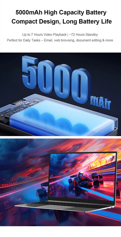 Xiaman 15.6 inch Laptop Computer Intel Celeron N5095 Notebook PC Gamer 16GB DDR4 1TB SSD Office Study Windows 11 1080P Laptops