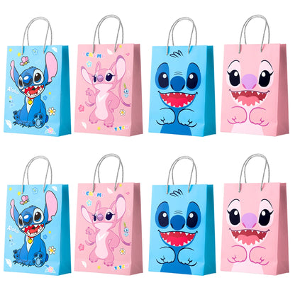 Sacs cadeaux de fête Stitch - 16 sacs à friandises Stitch/sacs à surprises Stitch/sacs à goodies Stitch pour les décorations de fête Stitch