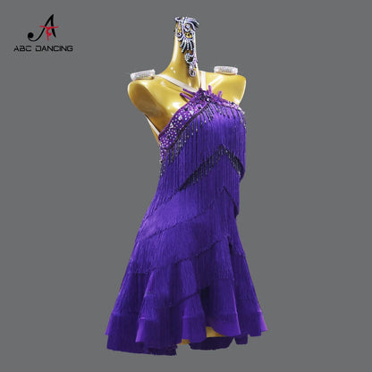 Costumes de danse latine, robe de soirée pour femme, tenue de performance de samba, compétition 2026, vêtements de bal pour adultes, tenue de danse pour filles, costume à franges sportif