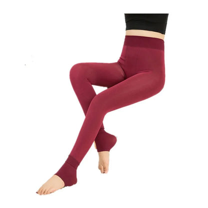 Legging taille haute élastique en velours pour femme, collant chaud, épais, en molleton, décontracté, résistant, slim, Sexy