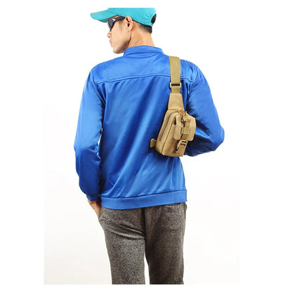 Petit sac de poitrine de Camouflage antivol pour l'extérieur, sac à bandoulière de randonnée en Nylon pour chasse, pêche, Camping, Cycking