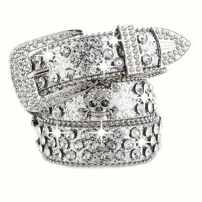 Ceinture élégante en cuir Pu Y2K, Style Cowgirl occidental, scintillante, BB, accessoires pour robe en jean pour femmes