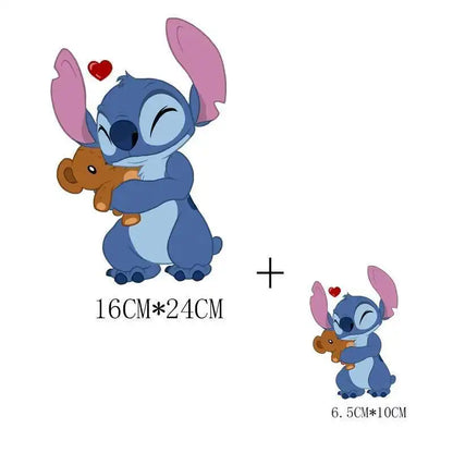 Cute Stitch MINISO Lilo & Stitch Heat Transfer Stickers Iron-on Transfers For Clothing Thermoadhesive Adhesive Patches Kawaii