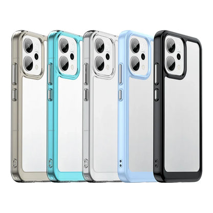 Pour la coque OPPO Reno14 F, coque Reno 14 F, Fundas Coque, cadre souple translucide rigide, antichoc, coque arrière transparente OPPO Reno 14F