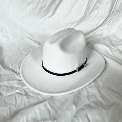 Chapeau de cowboy occidental vintage pour homme, femme, jazz, cowgirl, avec large bord en cuir, cloche, église, Sombrero Hombre