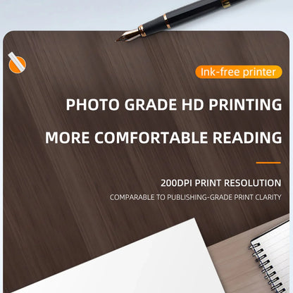 Thermal Printer 200dpi Mini Portable Bluetooth Rechargeable Inkless Thermal Printer for School  Inkless Thermal Printer