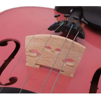 Nouveau Violon acoustique 1/4 avec étui, colophane rose
