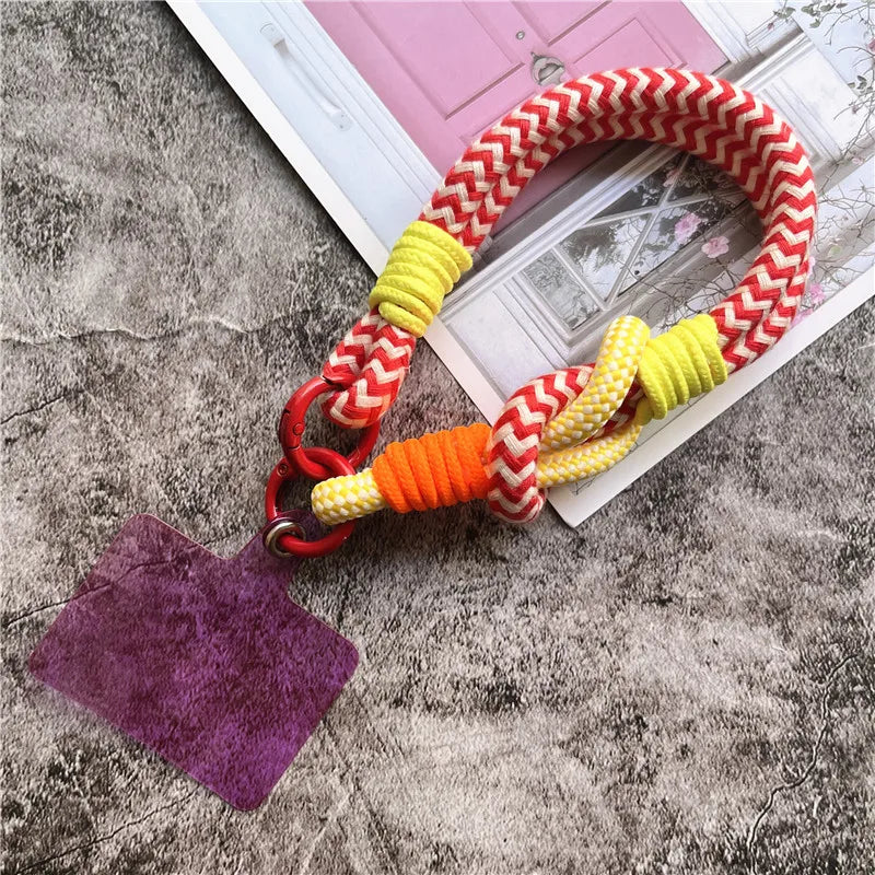 Cell Phone Wrist Strap With Patch Bracelet Telephone Lanyard Small Fresh Smartphone Strap Bag Cellular Pendant Premium Keychain