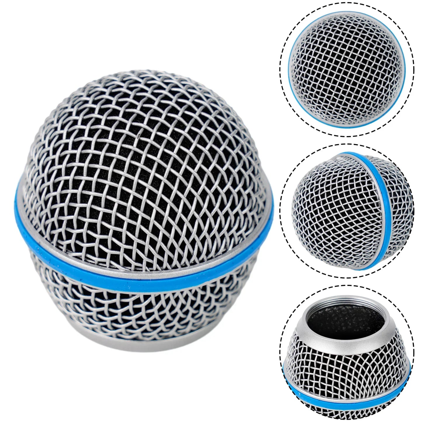 Tête de remplacement de Microphone en acier, 1 pièce, couvercle de Grille de micro pour 58 microph pour Shure Beta, accessoires de remplacement de Microphone