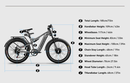 Shengmilo S600 gros pneu vélo électrique 2000W avec deux moteurs 48V17.5AH batterie 26 pouces e vélo adulte, vélo électrique de montagne