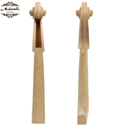 1pc unfinished 4/4 3/4 1/2 1/4 cello neck head scroll full size unvarnished DIY cello parts accessories