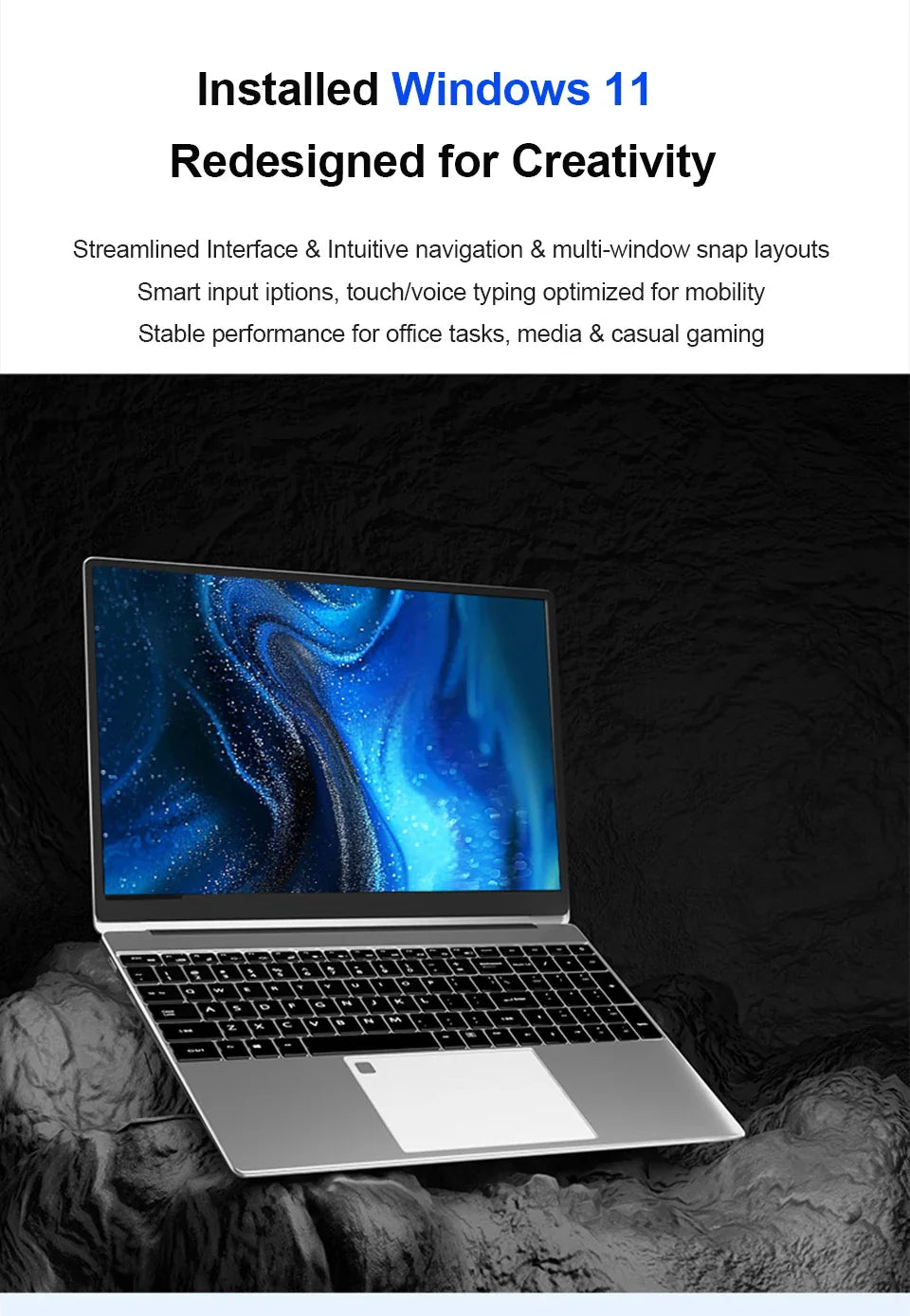 Xiaman 15.6 inch Laptop Computer Intel Celeron N5095 Notebook PC Gamer 16GB DDR4 1TB SSD Office Study Windows 11 1080P Laptops