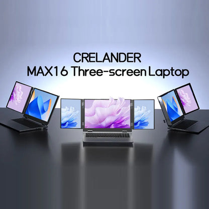 CRELANDER MAX16 New Laptop Triple Screen Intel Core i7 CPU 16 inch +dual 10.5 inch Face Recognition RJ45 M2 SSD Notebook Laptop