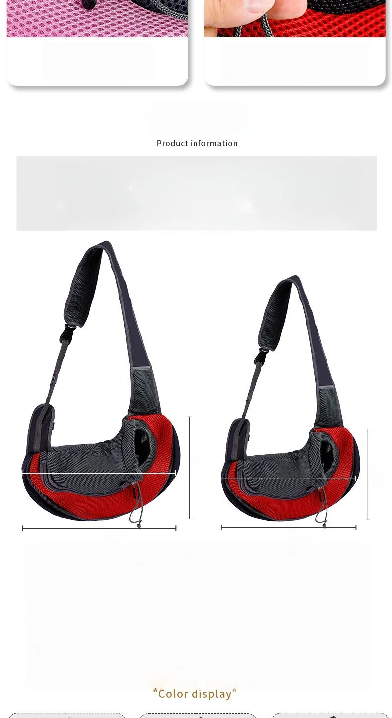 Sac à dos pour animaux de compagnie, sac de transport de voyage portable, sac à bandoulière extérieur mains libres adapté aux fournitures pour animaux de compagnie de chat et de chien