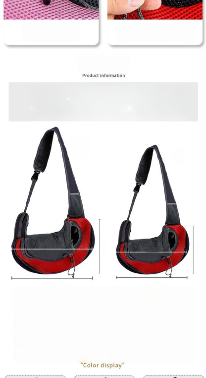 Sac à dos pour animaux de compagnie, sac de transport de voyage portable, sac à bandoulière extérieur mains libres adapté aux fournitures pour animaux de compagnie de chat et de chien