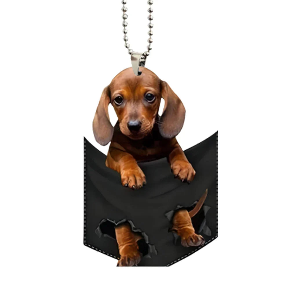 Cute Dog Car Hanging Home Tree Pendant Halloween Christmas Tree Pendant Home Decoration Window Car Ornament Backpack Ornament