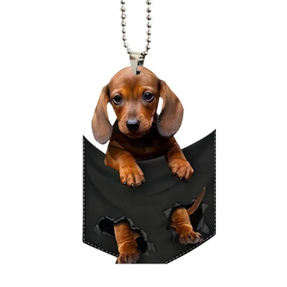 Cute Dog Car Hanging Home Tree Pendant Halloween Christmas Tree Pendant Home Decoration Window Car Ornament Backpack Ornament