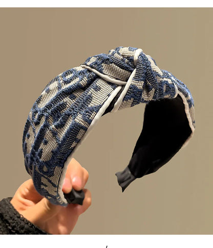Bandeau rétro en tissu coloré style cow-boy, serre-tête avec crâne, bandeau de coiffure extérieur polyvalent et simple, nouvelle pince à cheveux élégante et tempéramentale