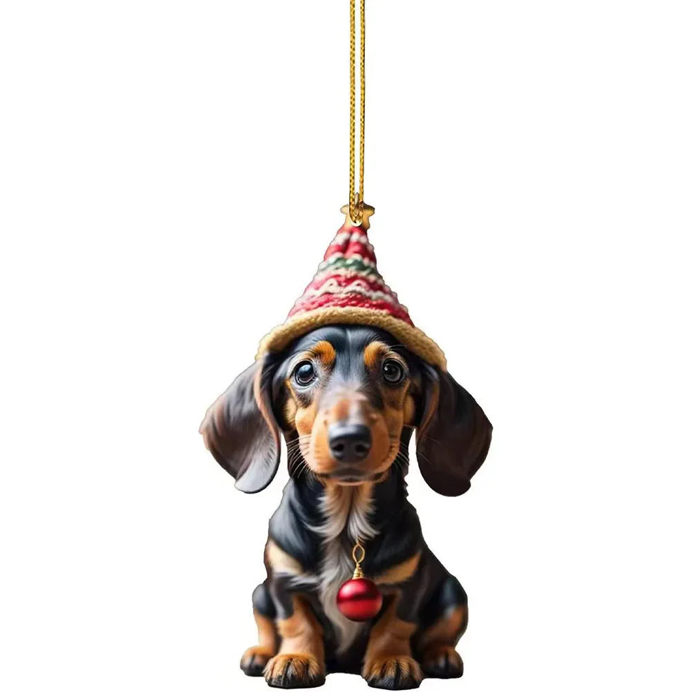 Cute Dog Car Hanging Home Tree Pendant Halloween Christmas Tree Pendant Home Decoration Window Car Ornament Backpack Ornament