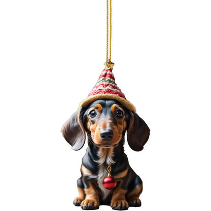 Cute Dog Car Hanging Home Tree Pendant Halloween Christmas Tree Pendant Home Decoration Window Car Ornament Backpack Ornament