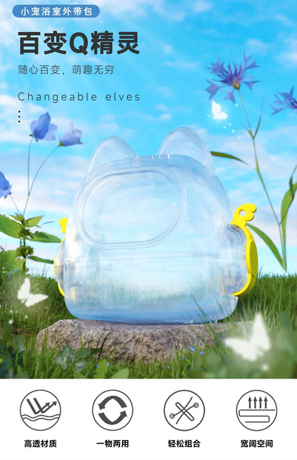 Labubu Doll Mini Sofa with Storage Bag Kawaii 17cm V1 V2 Labubu Transparent Crossbody Bag Cute Plush Doll Accessories Toy Gifts