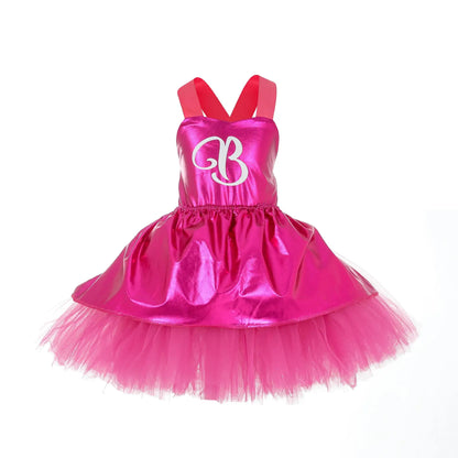 Costume de Cosplay pour filles Robe de soubrette Tutu pour filles Robe d'été à bretelles pour enfants pour Halloween Noël Anniversaire