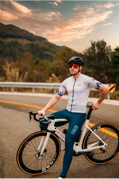 Lameda vêtements de cyclisme été hommes à manches courtes séchage rapide respirant maillot de cyclisme Shorts de cyclisme ensemble de sangles pour hommes
