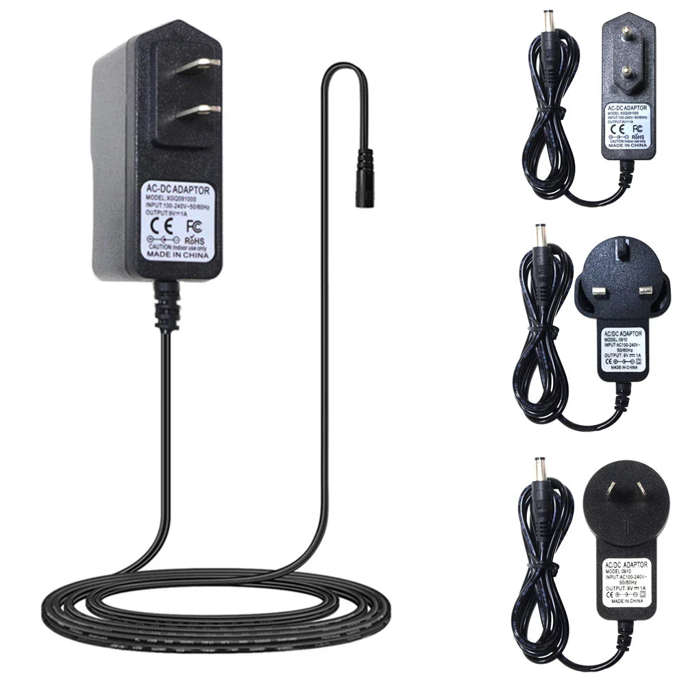 Adaptateur d'alimentation pour pédale de guitare, DC 9V 1A, pour pédale d'effet US/UK/AU/EU, accessoires pour instruments de musique