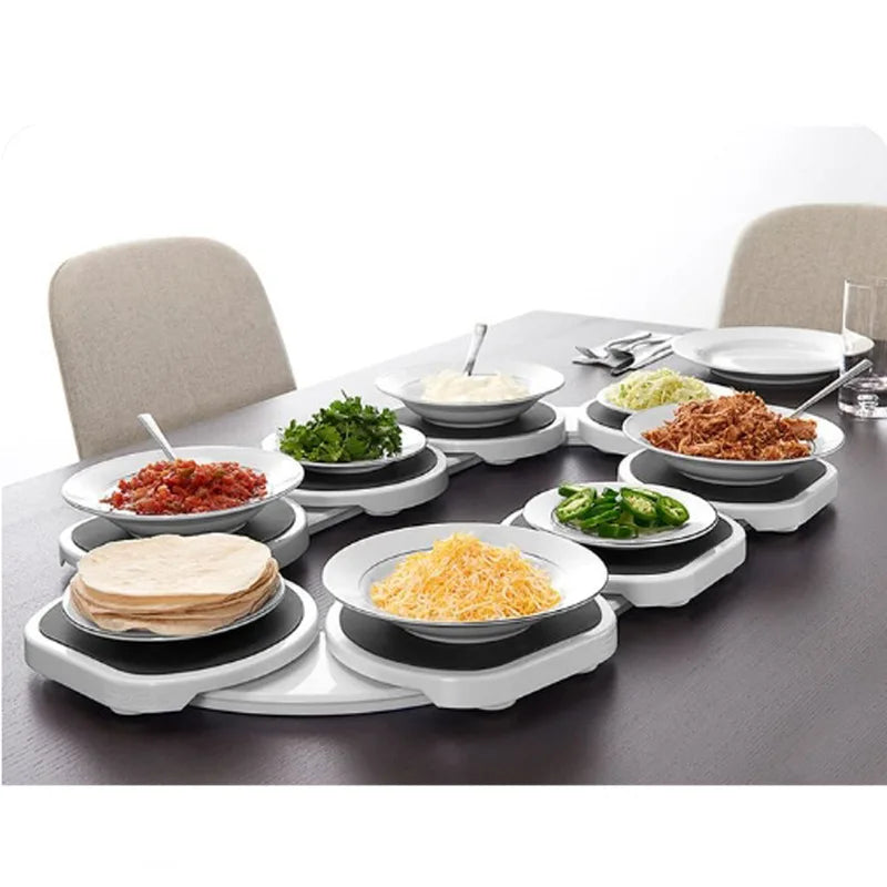 Table à manger de cuisine, plateau tournant de comptoir de cuisine, Rotation à 360 degrés, polyvalente, résistante à la chaleur pour Table rectangulaire