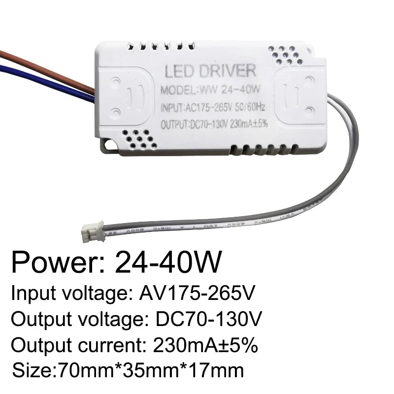 Pilote LED 230mA 8-24w 24-40w 40-60w 60-80w 80-120w 100-150w, pilote à courant Constant, unité d'alimentation, transformateur LED