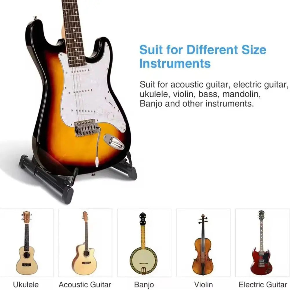 Support de guitare pliable et réglable, affichage d'instruments, ukulélé, Pipa, basse, Folk, classique, électrique, bois, accessoires