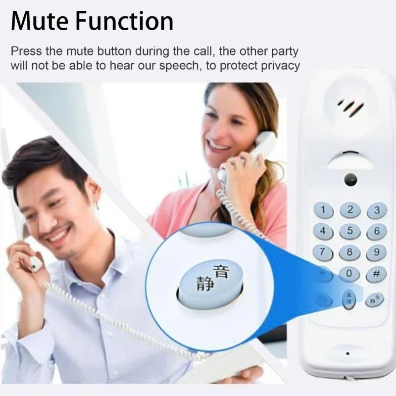 Corded Phone Relephone Fixed Landline Phones for Seniors Desk/Wall Mountable Telephone Home Offices Widely Used