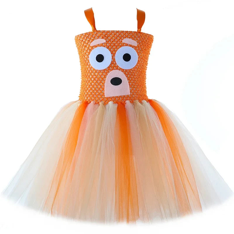 Costume pour filles, robe tutu de berger allemand de dessin animé, costumes de chiot pour enfants, déguisement de fête d'Halloween pour tout-petits