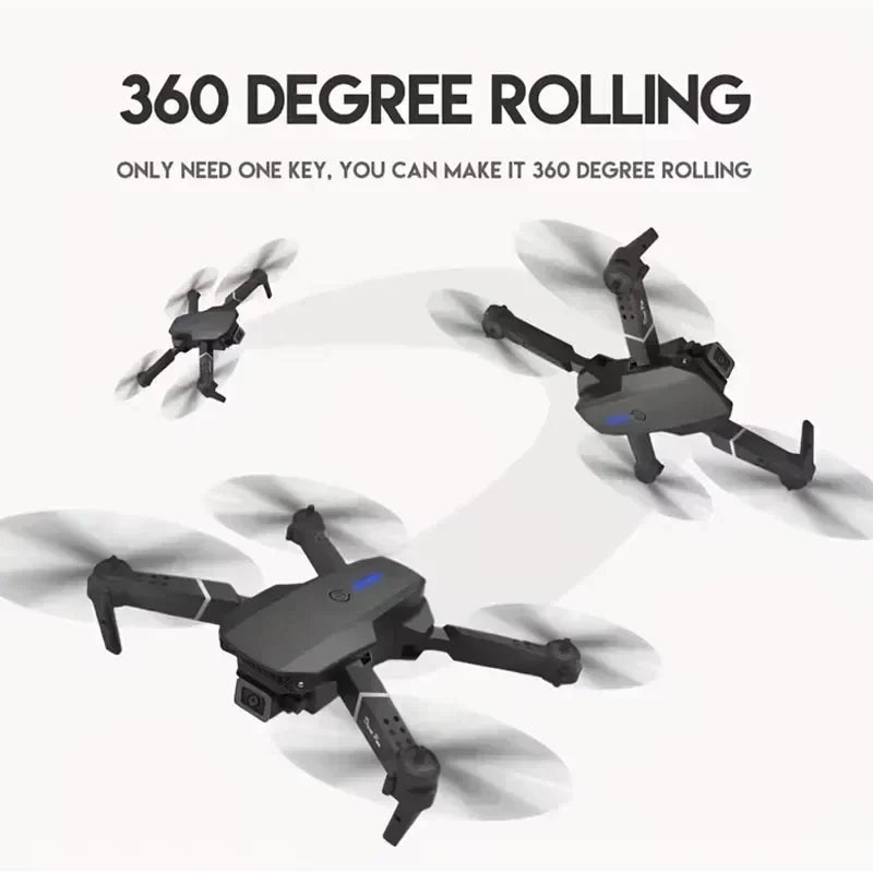 Drone professionnel E88 4K avec caméra grand angle HD 1080P, WiFi, FPV, recommandé de tenir un importateur RC pliable, hélicoptère quadrirotor, jouets pour enfants
