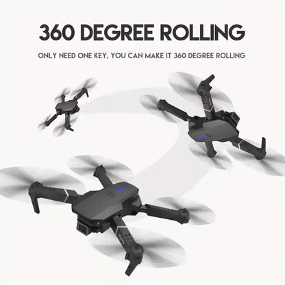 Drone professionnel E88 4K avec caméra grand angle HD 1080P, WiFi, FPV, recommandé de tenir un importateur RC pliable, hélicoptère quadrirotor, jouets pour enfants