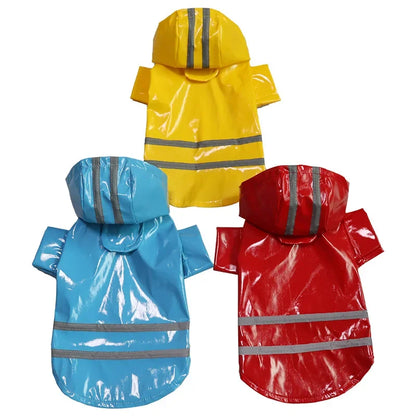 Vêtements pour chiens, vestes imperméables, imperméables à capuche avec bande réfléchissante, vêtements respirants d'extérieur pour chiots