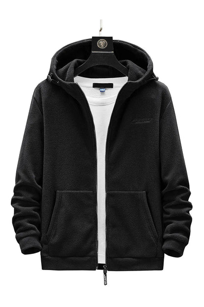 Polaire Homme Grande Taille L-8XL Pull Polaire d'extérieur Automne 2023 Gilet Polaire à Capuche Zippé Manteau
