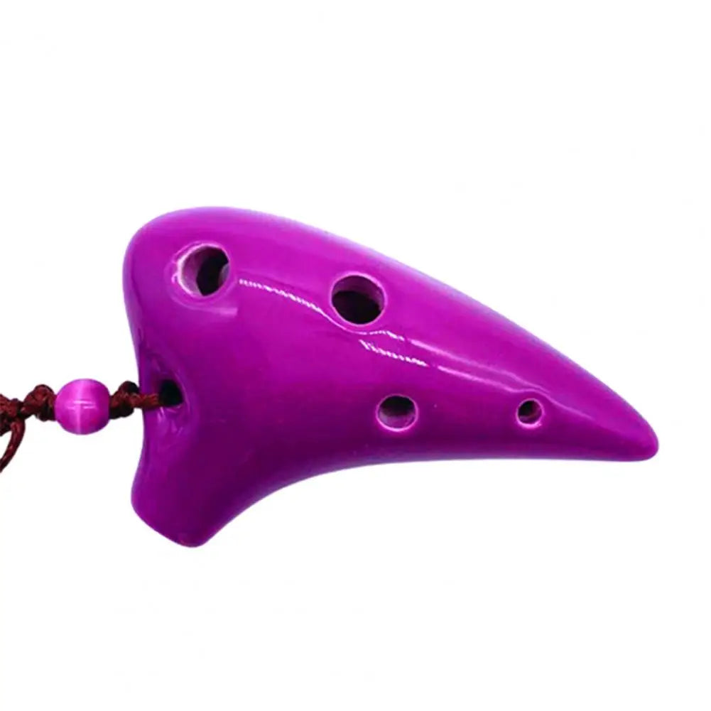 Mini Ocarina traditionnel en céramique colorée pour démarreur, musique Mayor, intérieur 6 trous