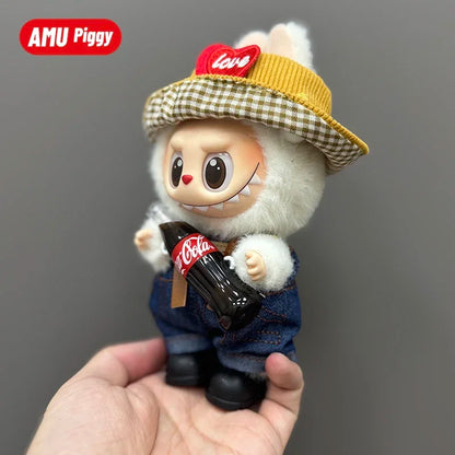 Clothes Doll DIY Accessories Pull Cloth Cola Happiness Factor Labubu Clothes Set Doll Outfit Have Shoes