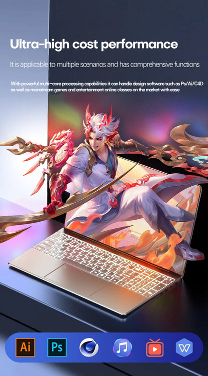 Xiaman 15.6 inch Laptop Computer intel Pentium 7505 Windows 11 Dual Core Laptops Portable PC Gamer Notebook Fingerprint Unlock